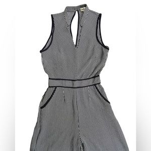 Seersucker wide leg jumpsuit - XS